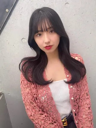 ロング カラー レイヤーカット /透明感/千葉怜寿のヘアスタイル