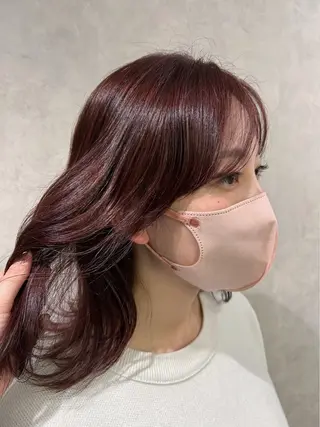 ミディアム カラー ボブ/レイヤー/ ダブルカラー/みのりのヘアスタイル