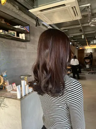 ロング カラー the OSCAR所属・韓国ヘアスタイリスト Harukaのヘアスタイル