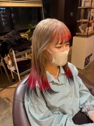 セミロング カラー 内田 尚希のヘアスタイル