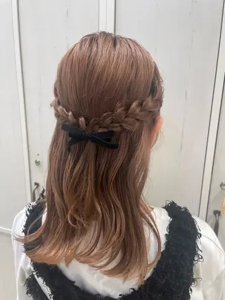 ヘアアレンジ つちだ ゆうひ / 暗髪カラー⟡.·のヘアスタイル