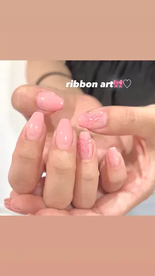 ネイル 🎀チーク/ちゅるん 🫧chisa🎀のネイルデザイン