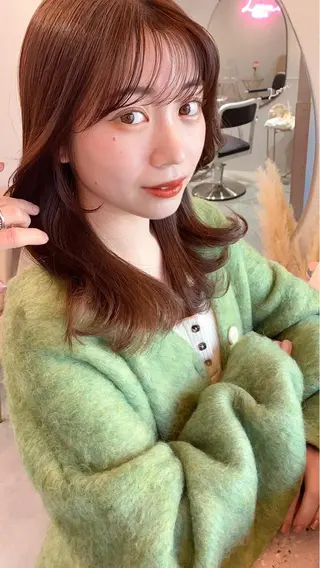 セミロング 🎀しゅな/韓国 レイヤー/透明感♡のヘアスタイル
