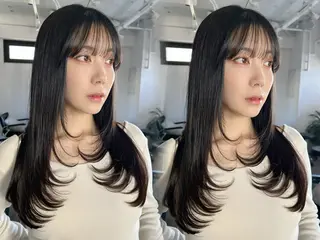 ミディアム カラー 池袋レイヤーカット/ 顔まわりtaigaのヘアスタイル