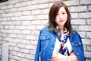 ミディアム セミロング ロング カラー Re:ta Hair 飯田淳平のヘアスタイル