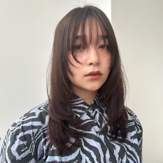 ロング ボブ/レイヤーボブ/ 地毛風矯正/Yukiのヘアスタイル