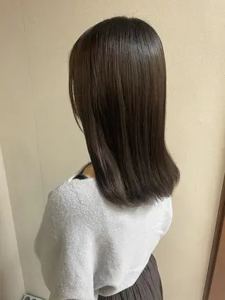 セミロング カラー ケアブリーチ /髪質 改善/古橋圭史郎のヘアスタイル