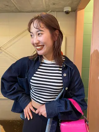 カラー iru所属・レイヤーカット/ ハイトーン/mikiのヘアスタイル