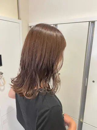 ミディアム カラー ボブ/透明感 カラー /風花のヘアスタイル