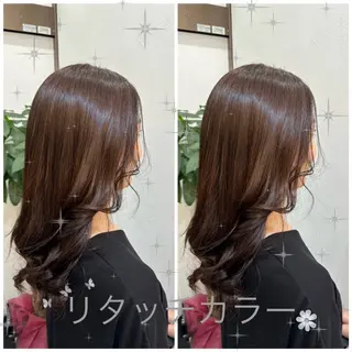 ロング カラー lovis🧸ゆうあ 🧸/透明感カラーのヘアスタイル
