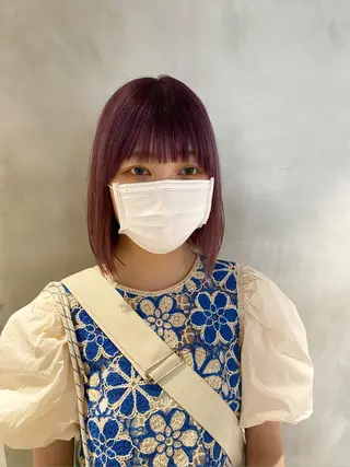 ミディアム カラー 朝倉 南のヘアスタイル
