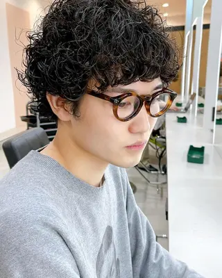 ショート パーマ メンズパーマ タカキリョウのヘアスタイル
