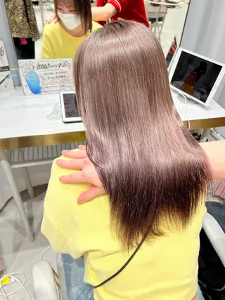 ミディアム カラー パーマ レイヤー専門家 ダブルカラー修のヘアスタイル