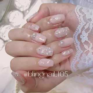 ネイル 23時まで❤︎韓国、 ワンホンネイルのネイルデザイン