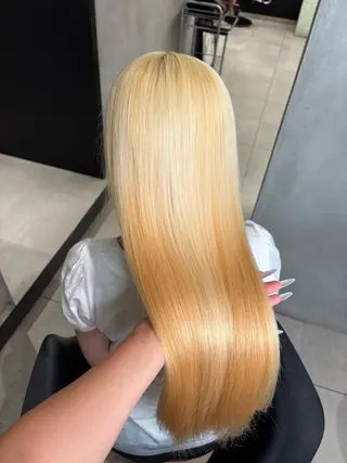 ロング カラー 大阪 梅田/ ハイトーン/エクステのヘアスタイル