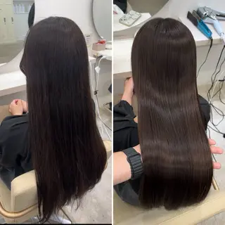 ロング 髪質改善/縮毛矯正 梅田茶屋町/西尾祐作のヘアスタイル