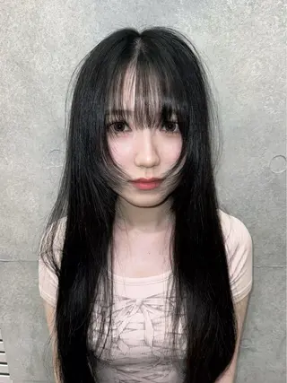 ロング 韓国レイヤー/透明感 /髪質改善/アジキのヘアスタイル