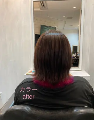 セミロング カラー JUNO HAIR SALON所属・RuCOR. yuriのヘアスタイル