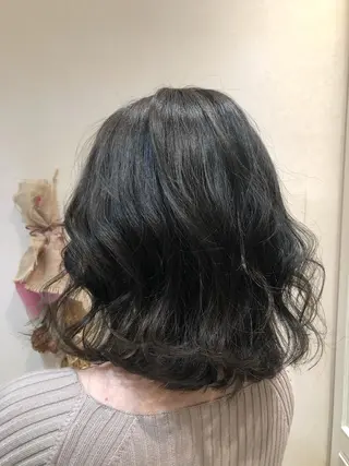 ミディアム カラー ツヤ髪カラー💎 佐藤あきのヘアスタイル