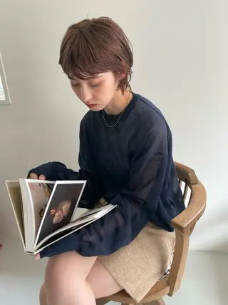 ショート カラー パーマ ヘアアレンジ メンズ ALBUM GINZA所属・レイヤー特化 🎀モモカ🎀のヘアスタイル