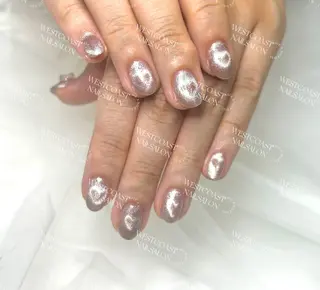 ネイル リボン、ガーリー パーツ放題専門店のネイルデザイン