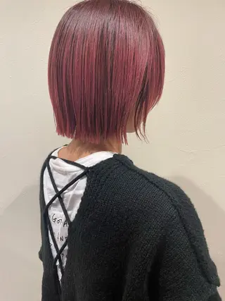 ミディアム カラー パーマ ヘアアレンジ ちひろ /似合わせカラーのヘアスタイル