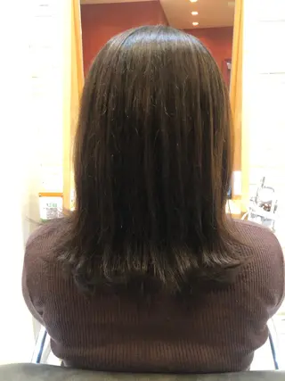 ミディアム 美髪矯正/渡辺 りんのヘアスタイル