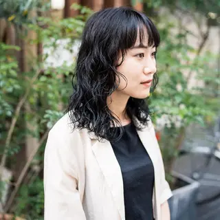 ミディアム パーマ Genta @gegege75のヘアスタイル