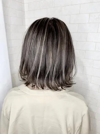 ミディアム カラー 神野 雅樹のヘアスタイル