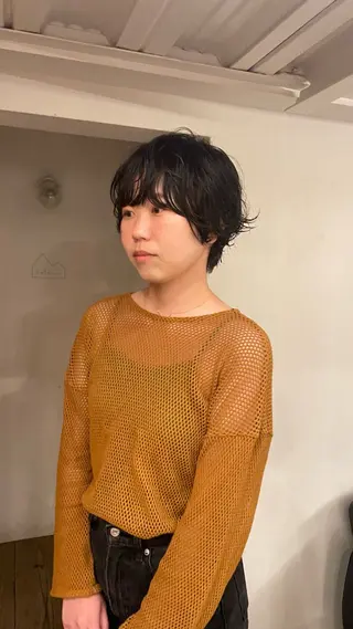 ショート カラー パーマ 原宿/ケパーマ 🧺ユウマのヘアスタイル