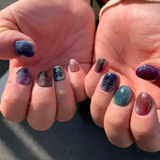 ショート カラー パーマ ヘアアレンジ メンズ キッズ ネイル マツエク・マツパ feey ⁑erinaのネイルデザイン