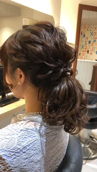 ヘアアレンジ 自宅での再現性👌 溝の口/中裕樹のヘアスタイル
