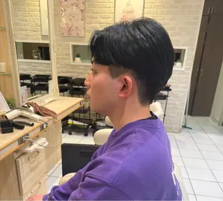 カラー メンズ メンズ特化/地毛風 ナチュラル縮毛/小林のヘアスタイル