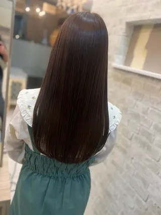 ロング 艶グレージュカラー 美髪特化美容師のヘアスタイル