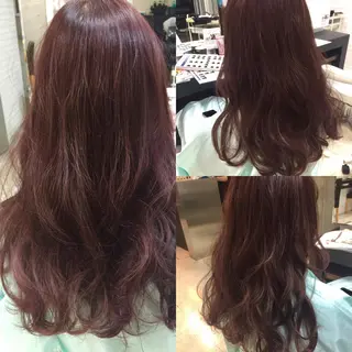 セミロング カラー 髪質改善/縮毛矯正 高嶋のヘアスタイル