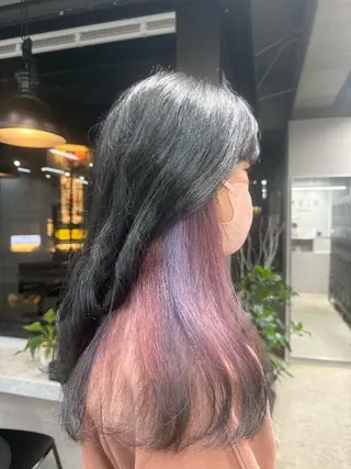 カラー ルシ🌈/ハイトーン デザインカラー/町田のヘアスタイル