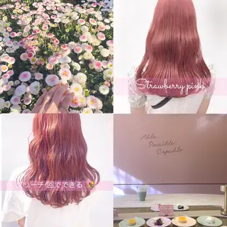 セミロング カラー ヘアアレンジ レイヤーカット指名 No.1💖マユカのヘアスタイル