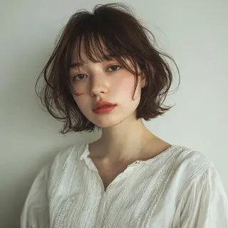 ミディアム パーマ カラー 🌿デザイン縮毛矯正 &パーマ🌿小林真也のヘアスタイル