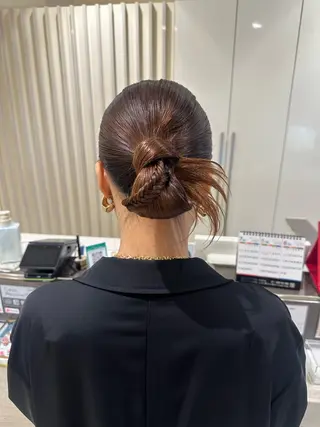 ロング カラー ヘアアレンジ タイトボブ個性派カラ ーAKANEのヘアスタイル