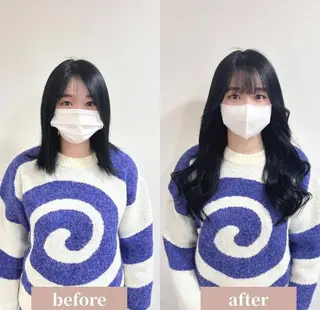 セミロング 💎地域最安値💎 エクステ専門店🎀のヘアスタイル