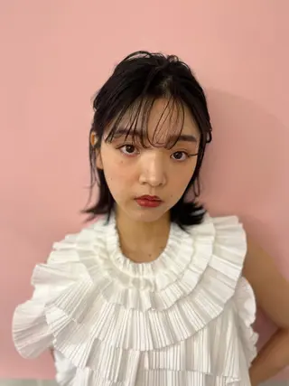 セミロング カラー Hair&Makeup Ke' International　神楽坂所属・坂庭 千風のヘアスタイル