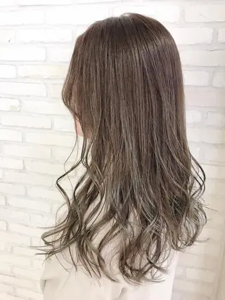 セミロング カラー 横浜🍒ルーツカラー エクステ／RIEのヘアスタイル