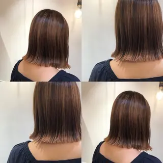 ミディアム カラー 艶カラー/韓国顔周り 🎀mamiのヘアスタイル