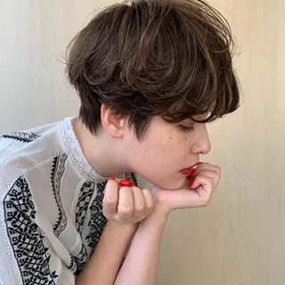 ロング ボブ/レイヤー /河内温太のヘアスタイル