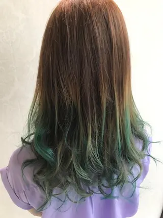 セミロング カラー 福田 武士のヘアスタイル