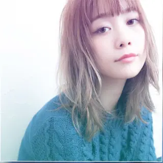 セミロング カラー パーマ ヘアアレンジ メンズ キッズ ネイル マツエク・マツパ premier modelsのヘアスタイル