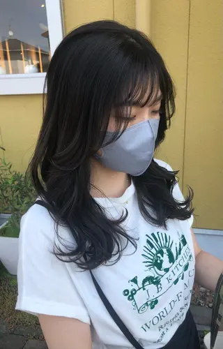 セミロング 田中 愛巳のヘアスタイル
