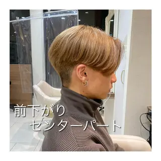 ショート カラー メンズ 縮毛矯正 滝沢尚起のヘアスタイル