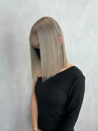 ミディアム カラー 💜ハイトーン💛 マジカルかいちゃんのヘアスタイル