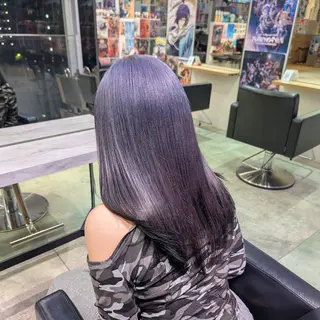 ロング カラー 推しカラー🦉にじさ んじカラー🌈🕒✨のヘアスタイル